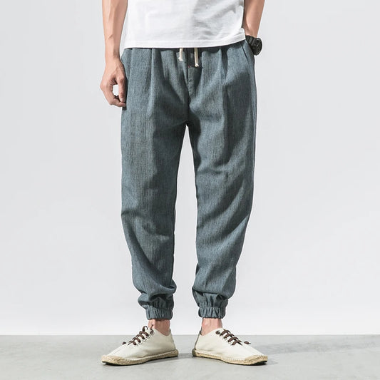 Baggy cotton pants for men